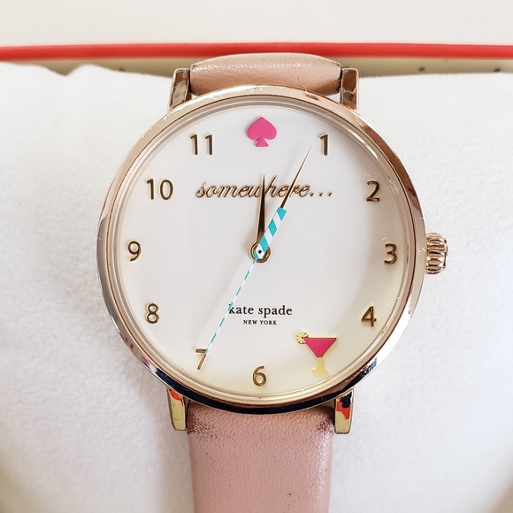 kate spade Accessories - Kate Spade NY somewhere... Wine Nude Strap Watch